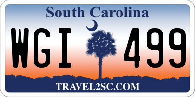 SC license plate WGI499