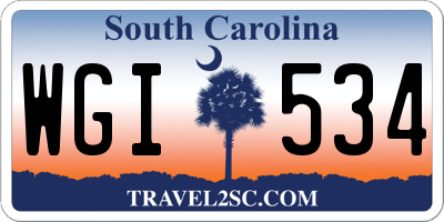 SC license plate WGI534