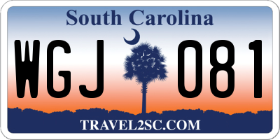 SC license plate WGJ081