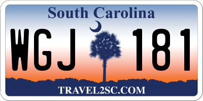 SC license plate WGJ181