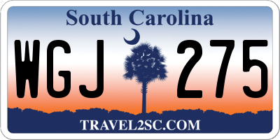 SC license plate WGJ275