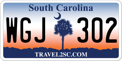 SC license plate WGJ302