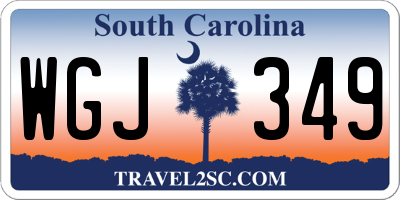 SC license plate WGJ349
