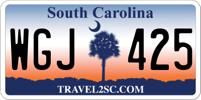 SC license plate WGJ425