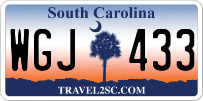 SC license plate WGJ433