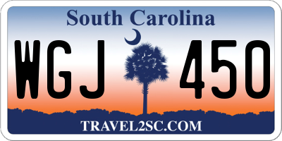 SC license plate WGJ450