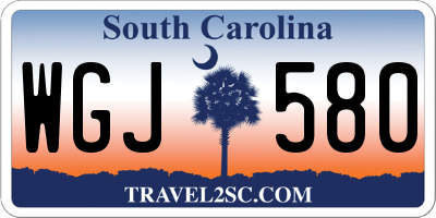 SC license plate WGJ580