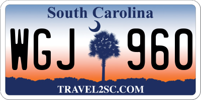 SC license plate WGJ960