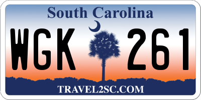 SC license plate WGK261