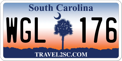 SC license plate WGL176