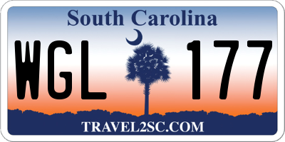 SC license plate WGL177