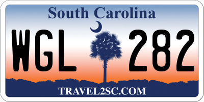 SC license plate WGL282
