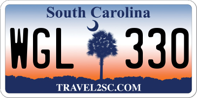 SC license plate WGL330