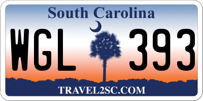 SC license plate WGL393