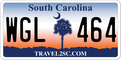 SC license plate WGL464