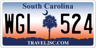SC license plate WGL524