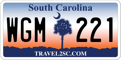 SC license plate WGM221