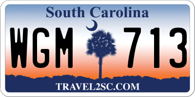 SC license plate WGM713