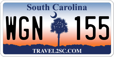 SC license plate WGN155