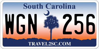 SC license plate WGN256