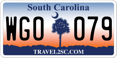 SC license plate WGO079