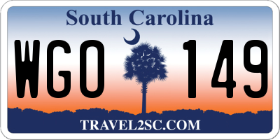 SC license plate WGO149
