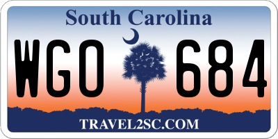 SC license plate WGO684