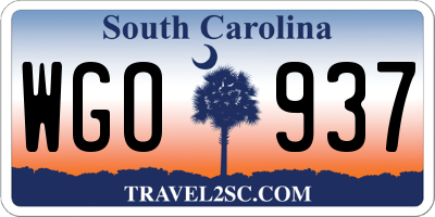 SC license plate WGO937