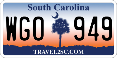 SC license plate WGO949