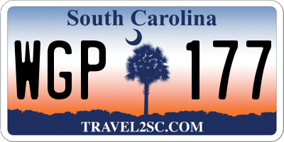 SC license plate WGP177