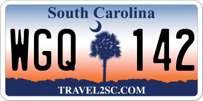 SC license plate WGQ142