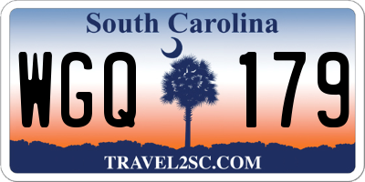 SC license plate WGQ179