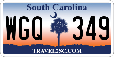 SC license plate WGQ349