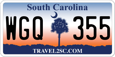 SC license plate WGQ355