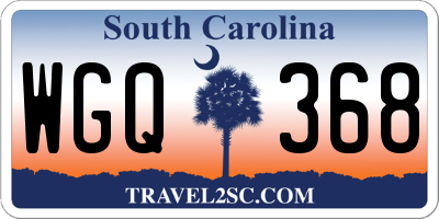 SC license plate WGQ368
