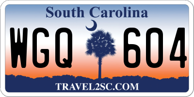 SC license plate WGQ604