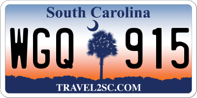SC license plate WGQ915