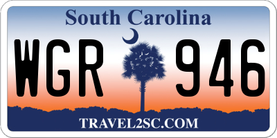 SC license plate WGR946