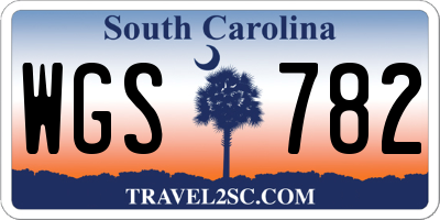 SC license plate WGS782