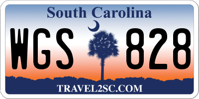 SC license plate WGS828