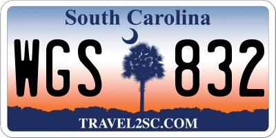 SC license plate WGS832