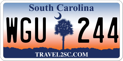 SC license plate WGU244