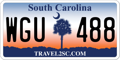 SC license plate WGU488