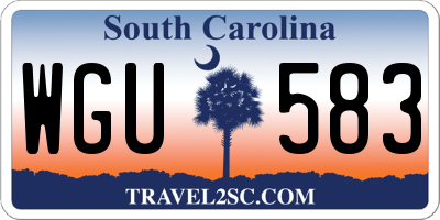 SC license plate WGU583