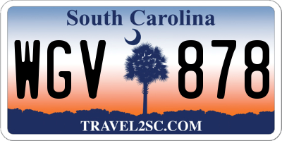 SC license plate WGV878