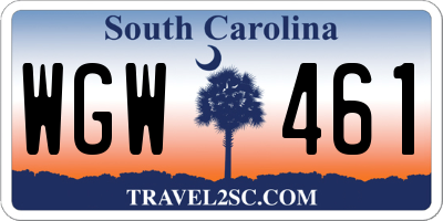 SC license plate WGW461