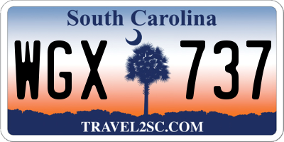 SC license plate WGX737