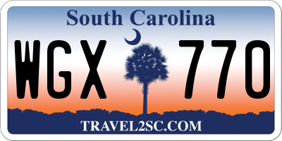 SC license plate WGX770