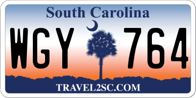 SC license plate WGY764