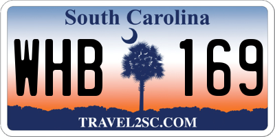 SC license plate WHB169